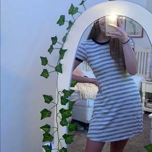 black & white t-shirt dress